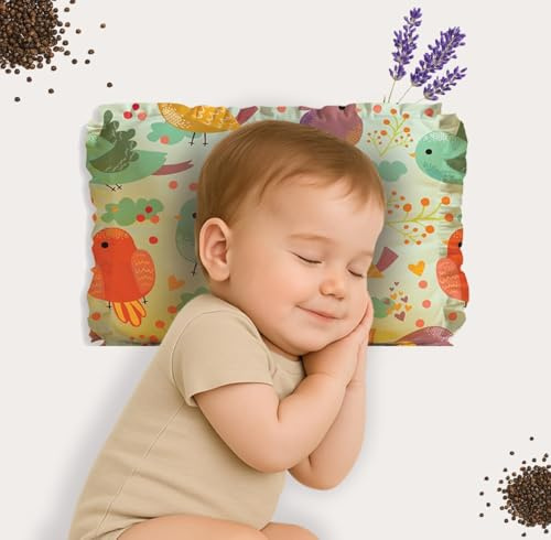 Refillable Mustard Seeds Pillow with Lavender, Green