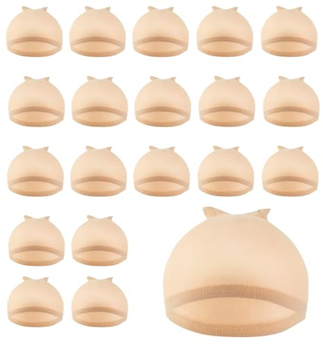 LUFFLOK Retina per Capelli 20 pezzi Cuffia per Parrucca Invisibile e Traspirante per Donne e Uomini, Retina per Capelli Nylon Elasticizzate di una taglia per Tutti i Tipi di Capelli Acconciature