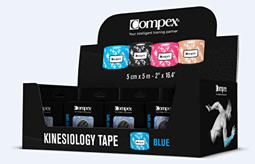 Compex 12-Pack Med Elastisk Kinesiologitejp För Vuxna, Unisex, Svart