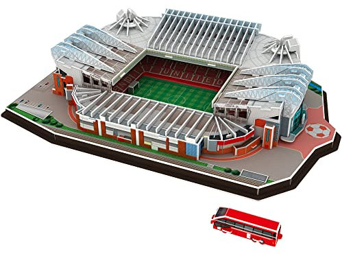 Football Stadium Model 3D Puzzles: DIY 3D Soccer Field Jigsaw Building Kit for Adults and Kid Home Bedroom Office Decoration (138pcs)