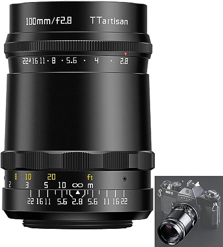 TTArtisan Obiettivo Soap Bubble Bokeh da 100mm F2.8 M42, compatibile con fotocamera M42 Mount e altre fotocamere moderne con adattatore.