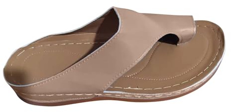 KUIH Women's Low Wedge Orthopedic Bunion Sandals With Toe Corrector, Arch Support, Premium Leather - Beach Summer Walking Shoes UK Size 3-7