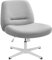 SONGMICS HOME Schneidersitz Stuhl, Schminkstuhl, Drehstuhl ohne Armlehnen, Schreibtischstuhl, breite Sitzfläche, modern, mit Kreuzfuß, höhenverstellbar, Wippfunktion, Taubengrau OBG046G01