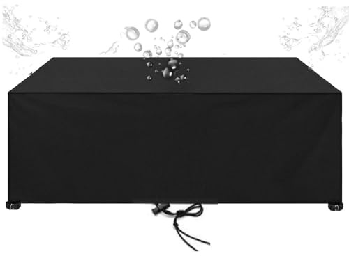 HOLEILUCK Schutzhülle Für Gartenmöbel 80x60x60cm - Schwerlast Oxford Gewebe Schwarz Wasserdicht Abdeckplane Für Gartentisch
