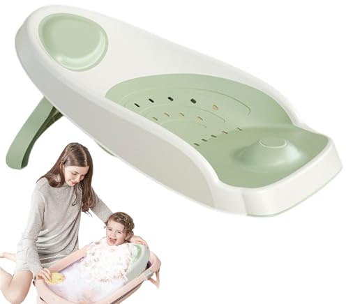 Cojín de apoyo para bañera, asiento para bañera – Asiento para bañera, soporte antideslizante, bañera ajustable fácil de enjuagar, cómoda silla de