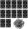 AUEFUDQ Lot de 12 charnières de porte de 44 mmx31 mm, charnières en acier inoxydable pour bois, charnières de porte intérieures et extérieures, petites avec 72 vis pour portail, tiroir, boîtes