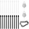 Lot de 20 pointes de rechange pour stylet S - Avec outil de pince à épiler - Aiguille pour carte SIM - Pointes de rechange standard pour S6/S7/S8/S9/S24U/S23U/Note10/Note20 S - 10 noirs et 10 blancs