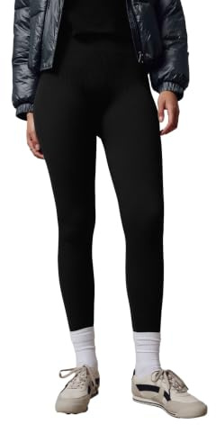 NEXT Mujeres Leggings de Cintura Alta sin Costuras de Punto Acanalado