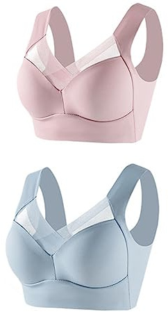 Brassière Allaitement Soutien Gorge sans Armature Grande Taille Push Up Rembourré Dim Generous Dos Nu avec Transparent Minimiseur Forte Poitrine Soutiens-Gorge Femme