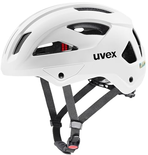 uvex Stride - robuster Fahrradhelm für Damen und Herren - individuelle Größenanpassung - White matt - 53-56 cm