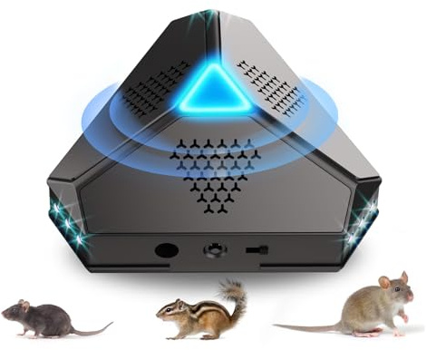 ABS Mäuseabwehr, Ultraschall für Ratten,Maus und Ratten mit LED-Licht, Ultraschall-Abwehrmittel für Mäuse, Nager, Schädlinge,Spinnen, Motten,Ameisen