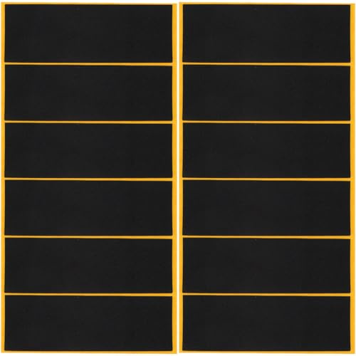 ZUNOXAZ Cinta de Agarre Antideslizante para Diapasón y Patineta de Dedo Espuma Negra 38X110 MM 12 Piezas Accesorio para Finger Skate y Suministros de Monopatín Compacto