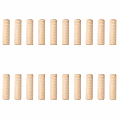 20 tacos de madera, tacos de madera dura, tacos de madera estriada para carpintería, proyectos de bricolaje y modelismo (10 mm x 30 mm)
