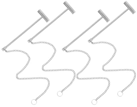 Unomor 4pcs Emergency Fire Call Point Hammers Safety Glass Breaker for Fire Extinguisher Boxes and Alarm Buttons Silver