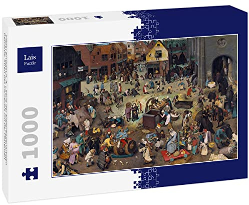 Lais Jigsaw Puzzle Pieter Bruegel the Elder - Series of the Arched Paintings, The Battle of Carnival and Lent 1000 pieces