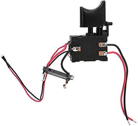 Interrupteur de perceuse électrique batterie au lithium de 7,2 V-24 V Interrupteur de gâchette de contrôle de vitesse de perceuse sans fil avec lumière petite pour perceuse manuelle électrique