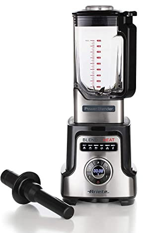 Ariete 578, Blend & Heat, Frullatore Multifunzione da 2 Litri, Funzione Soap, 10 Velocità, 6 programmi automatici, EK1, 2000 Watt, Acciaio Inox