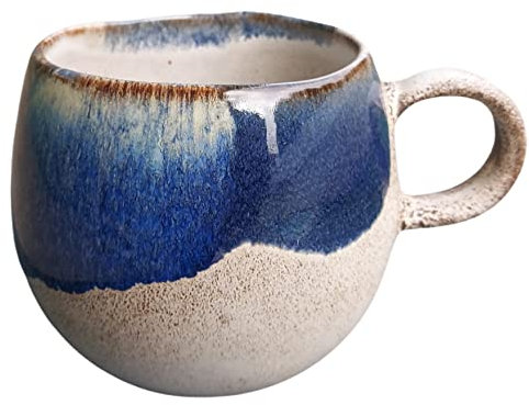 PintoCer - Taza con asa, Cerámica de Gres, Ideal para Café, Leche, Té y Chocolate, Apto para Lavavajillas y Microondas