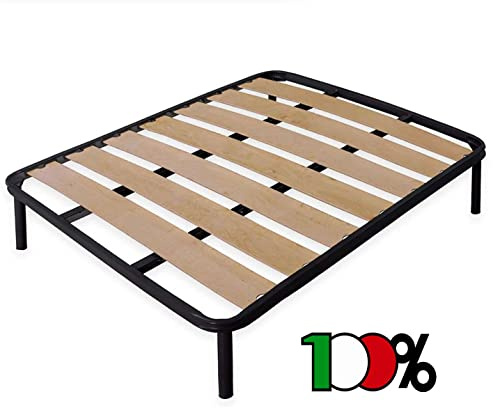Generico - Maxyflex - Rete Letto Ortopedica in Doghe larghe Matrimoniale a 2 Due Piazze 160X190 Per Materasso