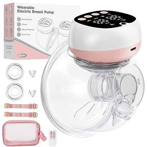 Ukuu Milchpump Tragbare Elektrisch Freihändige Milchpumpe mit längster Akkulaufzeit und LED Anzeige – Mehr Milch in kürzerer Zeit - Einfaches Abpumpen