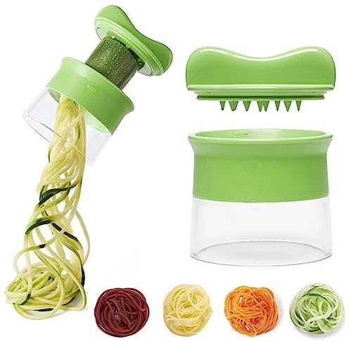 Tagliapasta Multifunzione Spiralizzatore di Verdure - Affetta Verdure, Mandolina per Verdure, Affettatrice per Spaghetti di Zucchine, Carote, Cetrioli