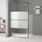 LAPOOH Mampara de Ducha Vidrio ESG semiesmerilado Negro 115x195 cm, Mampara Bañera, Mampara Baño Ducha, Cabina De Ducha, Mampara Baño 152128