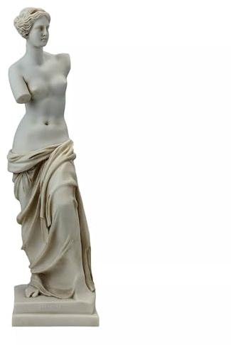 Afrodita Estatua de la diosa griega Venus de Milo - Reproducción del museo - Gris - 31,5 cm