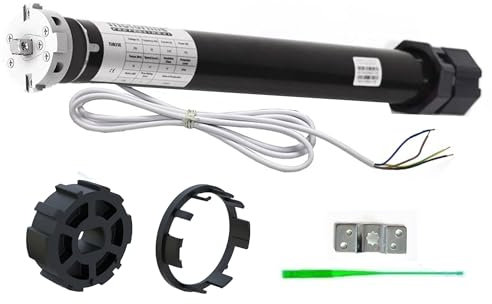 Motor tubular para persianas enrollables M-LINE HASTA 90 kg de peso 20-50 NM bajo consumo fácil montaje incluye accesorios (Sin mando, 35 Kg - diam60-20Nm)