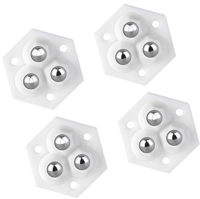 4 piezas de rodillos autoadhesivos para aparatos de taladro sin ruedas ruedas giratorias 360 grados polea adhesiva deslizante aparato