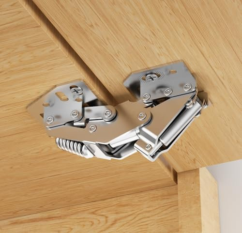 Chibery 10 Pack 90° RV Cabinet Hinges, Heavy Duty Surface Mount Soft Close Accessories, Face Frame & Frameless, Self Closing, No Pre-Drilled Cup Hole for Cabinets, Camper Van, Trailer, Vehicle-Mounted