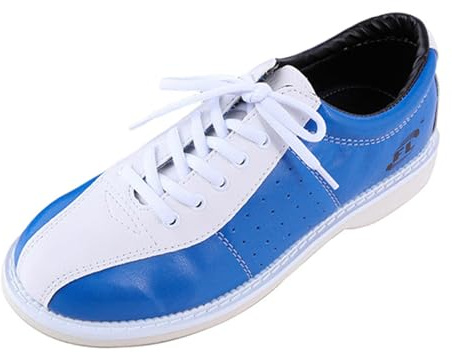VEACAM Scarpe da Bowling da Uomo per Giocatori di Bocce Mancini Destri Sneakers da Ginnastica con Lacci Leggere Suole Scorrevoli,Blu,46 EU