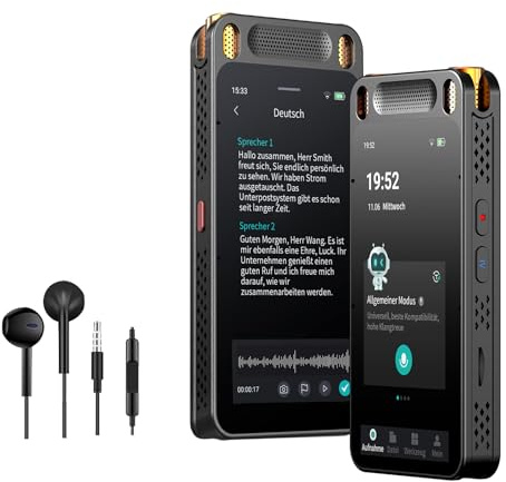 Note AI Digitales Diktiergerät Mit Wiedergabefunktion,Voice Recorder Unterstützung Kostenlose Transkription, Zusammenfassung Und Übersetzung In 134 Sprachen,Audioaufnahmegerät Für Vortrag/Interviews