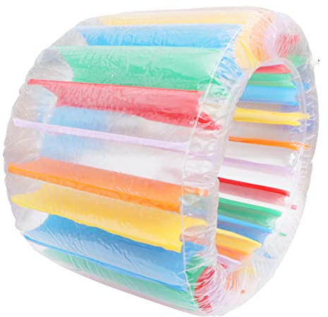 KICHOUSE Rodillo Inflable Flotante para Niños y Niñas, Rueda De Agua Gigante Multicolor, Juguete De Piscina Seguro De PVC, Adecuado para Césped y Juegos Acuáticos, Uso Infantil Único