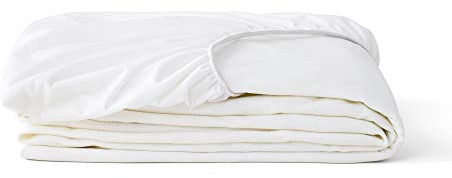 Tuft & Needle Full Mattress Protector - Waterproof, Liquid-Proof, Sleeps Quiet, Fitted Sheet Style, Soft and Comfortable, White