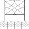Floralcraft® Garden Fence Panels – Black Metal Border Edging, 61cm Rustproof Steel Decorative Fencing (Set of 5)