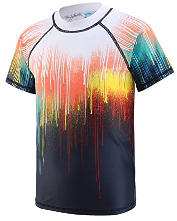 Aisyee Rash Vest Boys Swimsuit Kids Swim Top Rash Guard Age 4-5 Years