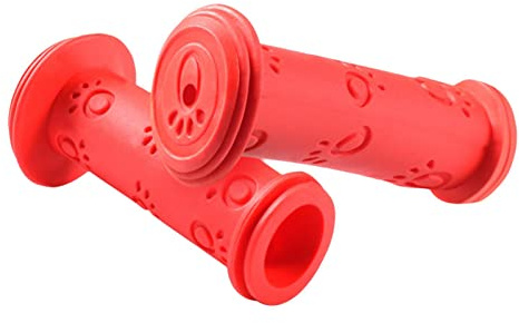 TOOYFUL Kinderfahrradgriff Prallschutz, Laufrad Lenkergriffe Rutschfester, Lenkergriffe Fahrrad Kinder Anti Rutsch Griff für Kinderfahrräder Laufrad, Rot