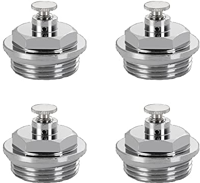 4 Stück Heizkörper-Luftventil, 2,5 cm manuelles Heizkörper-Entlüftungsventil mit versiegeltem O-Ring-Gewindeanschluss, Ersatzzubehör für Heizungsanlage