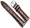 Chlikeyi Alligator-Uhrenarmband, 12-24mm, Business-Uhrenarmband für Herren, Braun, 12 mm