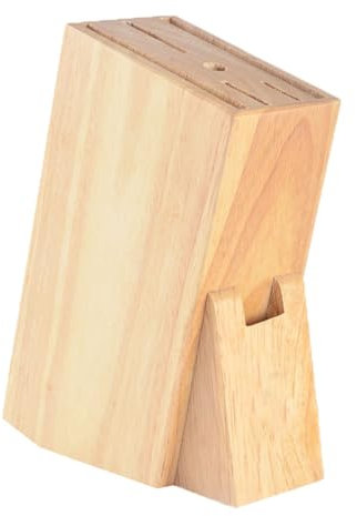 Haletia Wooden Kitchen Knife Block Knife Holder – Without Knives,Empty Block Only, Knife Organizer with Wide Slots for Easy Kitchen Knife Storage