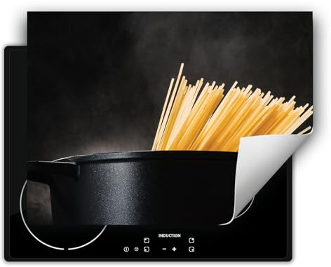 DarHaus Placa protectora vitroceramica 70x52 cm Vinilo - Retráctil - Tapa Vitroceramica - Protector de Vitroceramica - pasta - cocina