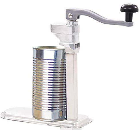 Sufrk Abridor latas de Aluminio y Acero Inoxidable Plateado 70 cm Abrelatas Manual y abridor de latas para Cervezas, latas, Bebidas, abrebotellas pequeñas