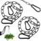 Catena in acciaio inox con moschettone, 2 catene in acciaio da 0,5 m, catena in acciaio inox, 3 mm, catena in acciaio inox, per porte di recinzione, cancelli da giardino (nero)