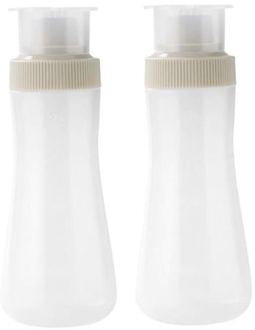 Peosaard Powdered Sugar Shaker, 2Pcs Seasoning Containers, 350ml Powdered Sugar Shaker with Lid, Plastic Squeeze Bottle for Sifter Cocoa, Cinnamon Powder, Sugar, Powder Shaker