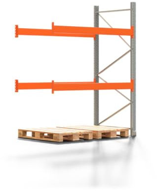 REGALWERK Palettenregal Artus - Anbauregal mit 3 Ebenen - Fachlast 3.000 kg - 2.500 x 1.900 x 1.100 mm (HxBxT) - Schwerlastregal