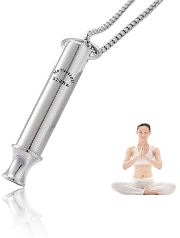 WanderGo Rauchentwöhnung Hilfsmittel, 1 Stück Rauchen Aufhören Breathing Necklace, Anxiolytikum Rauchfrei Hilfsmittel, Silber Aufhören Rauchfrei Halskette Für Meditation, Entspannung