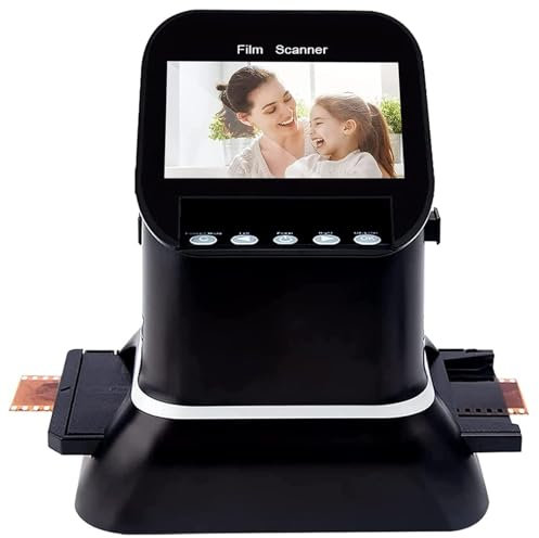 DLAZUM Scanner Digitale per pellicole, Scanner per Diapositive ad Alta risoluzione da 120 mm, Supporta 5 specifiche di pellicole da 120 mm, Schermo LCD 1080p, converte Negativi e diaposit