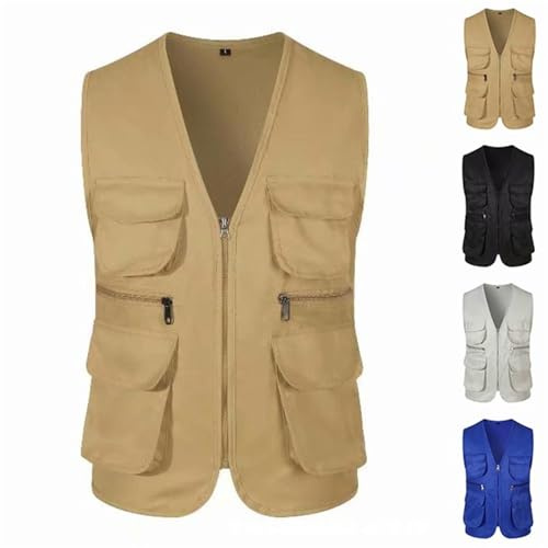 Chaleco de pesca para hombre, chaleco de safari para hombre, chaleco sin mangas, chaleco ligero y transpirable, chaleco de verano, chaleco utilitario de senderismo, chaleco de fotografía, chaleco con
