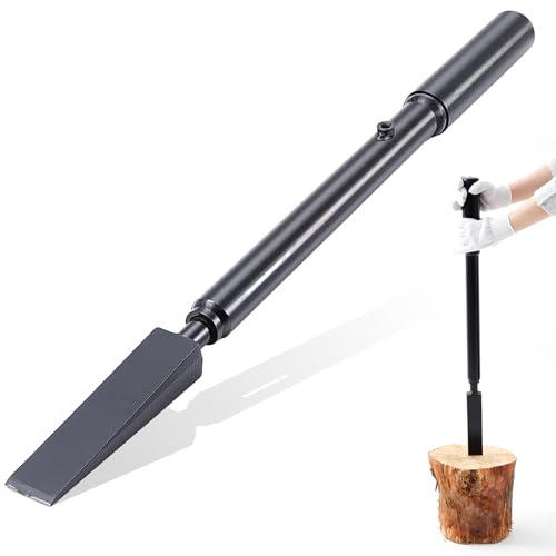 Otoolling Manual Log Splitter 31.3-44.7 Slide Hammer Wood Splitter for Firewood Kindling, Heavy Duty Root Cutter & Tree Stump Remover for Camping, Home Backyard & Small-Scale Logging