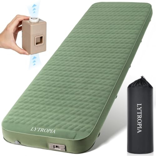 LYTROPIA Matelas Gonflable 1 Place, Autogonflant, Pompe à Air Électrique